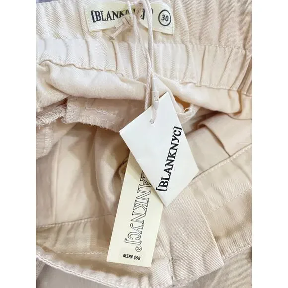 BLANKNYC Women's Cargo Pants Beige Drawstring Waist Jogger Style Size 30 - Picture 5 of 5